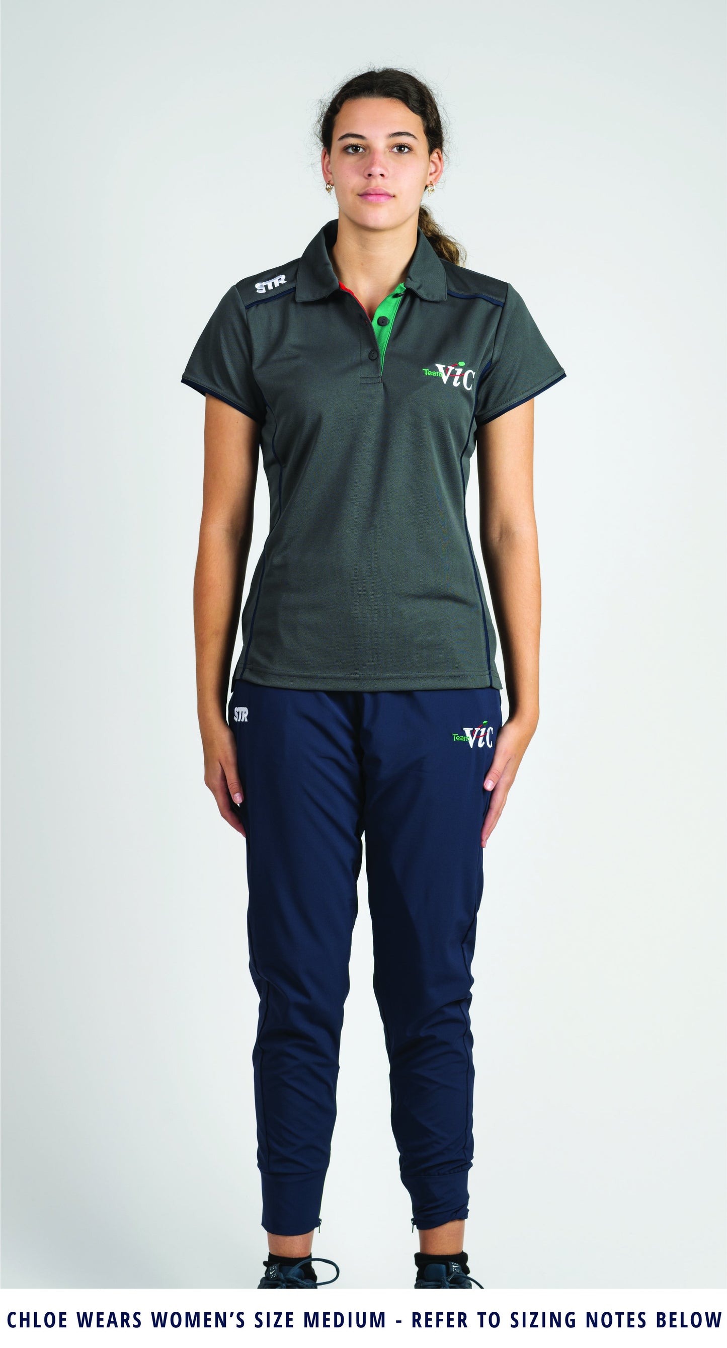 Female Team Vic Graphite Polo (2022 Run Out Stock)