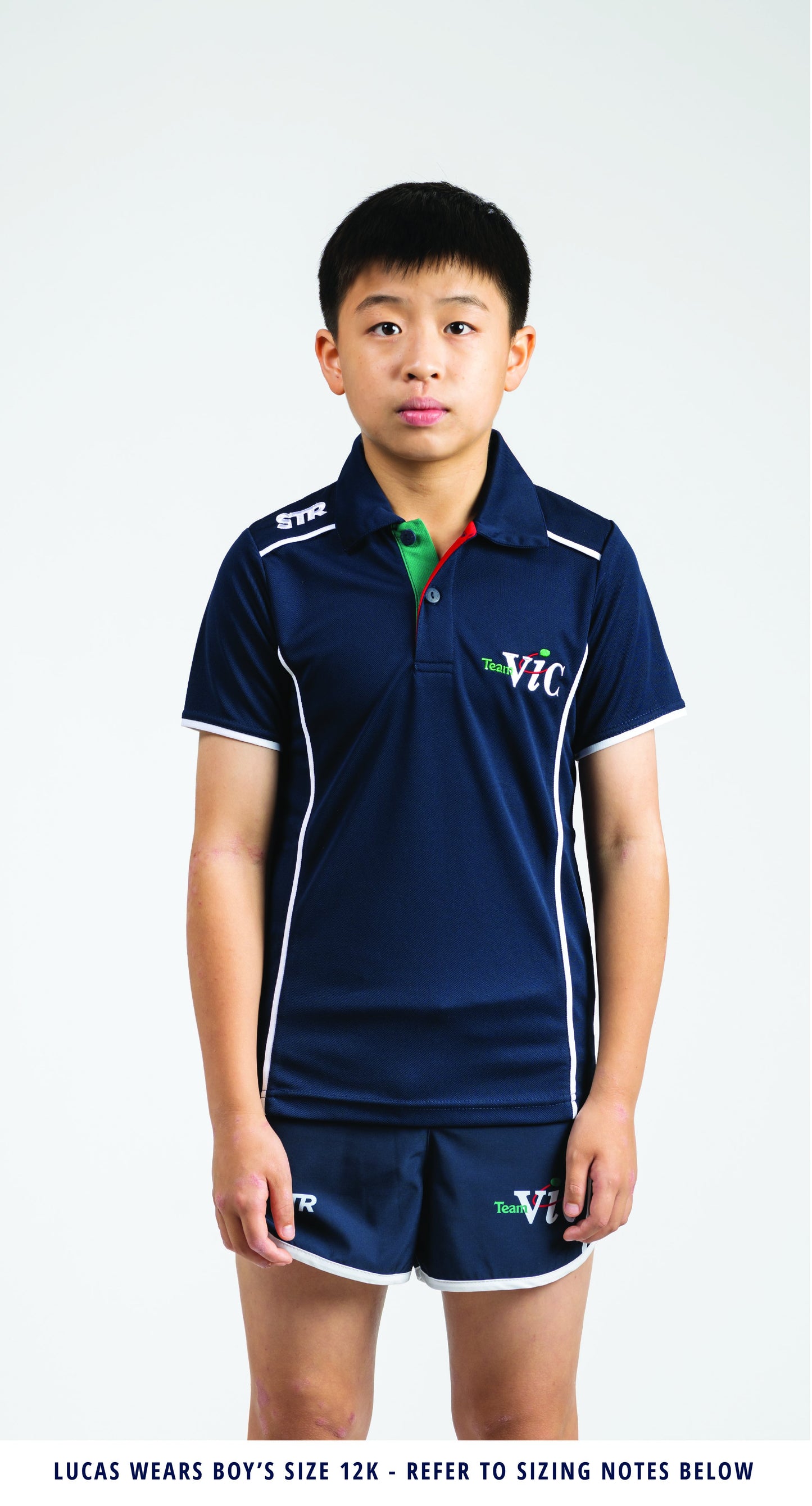 Male Team Vic Navy Polo (2022 Run Out Stock)