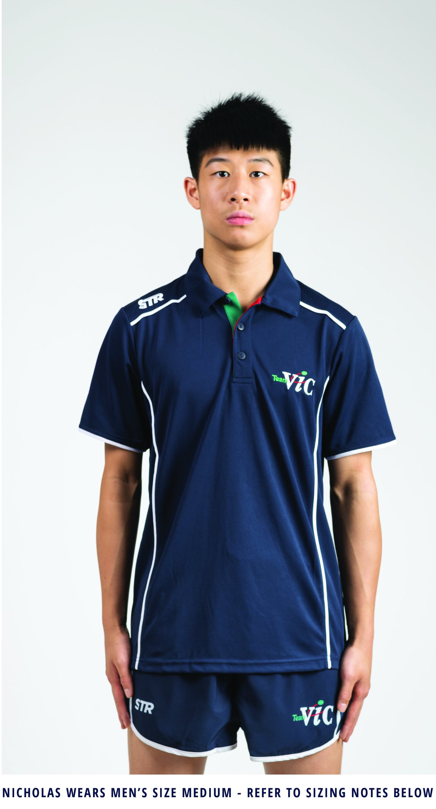 Male Team Vic Navy Polo (2022 Run Out Stock)