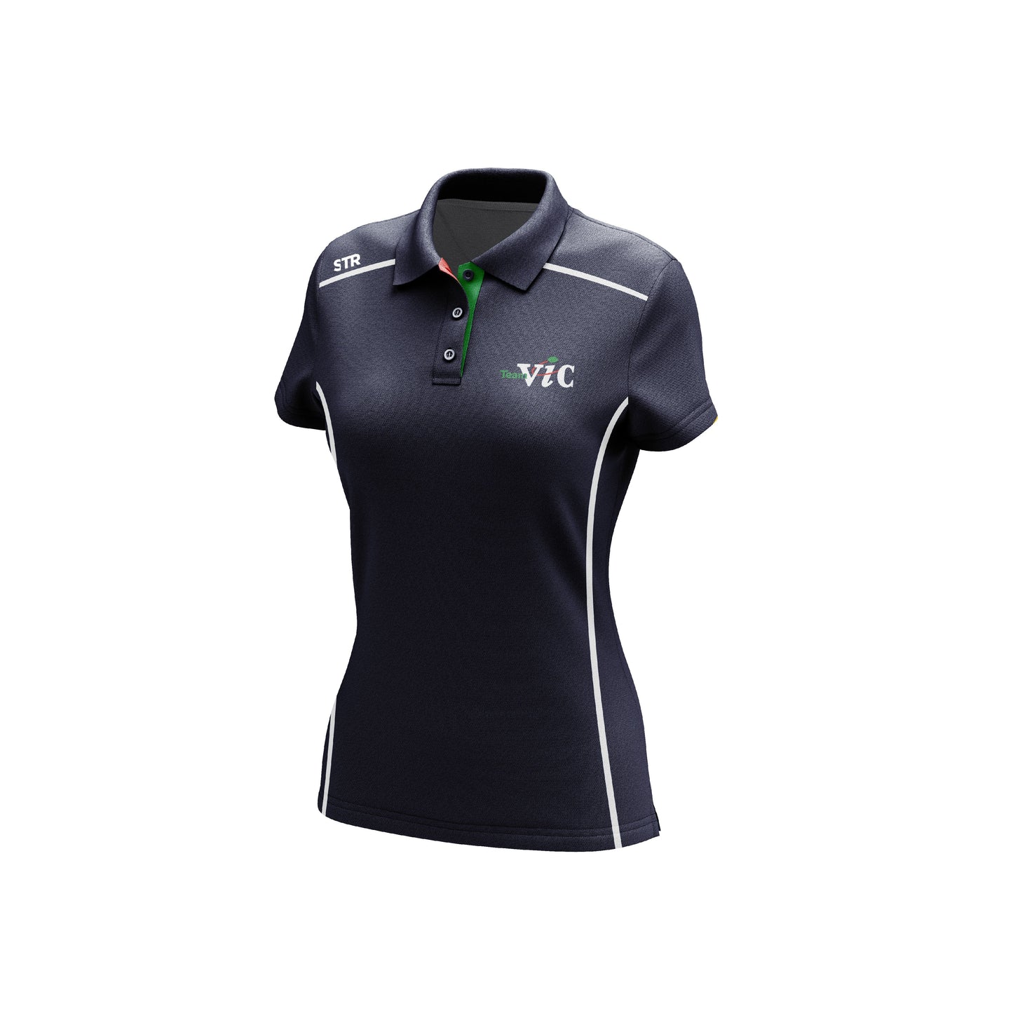 Female Team Vic Navy Polo (2022 Run Out Stock)