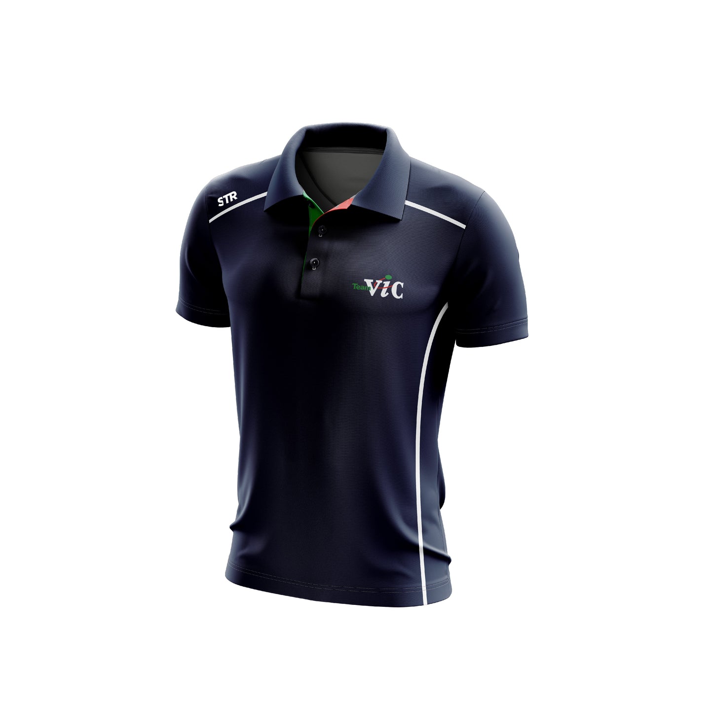 Male Team Vic Navy Polo (2022 Run Out Stock)