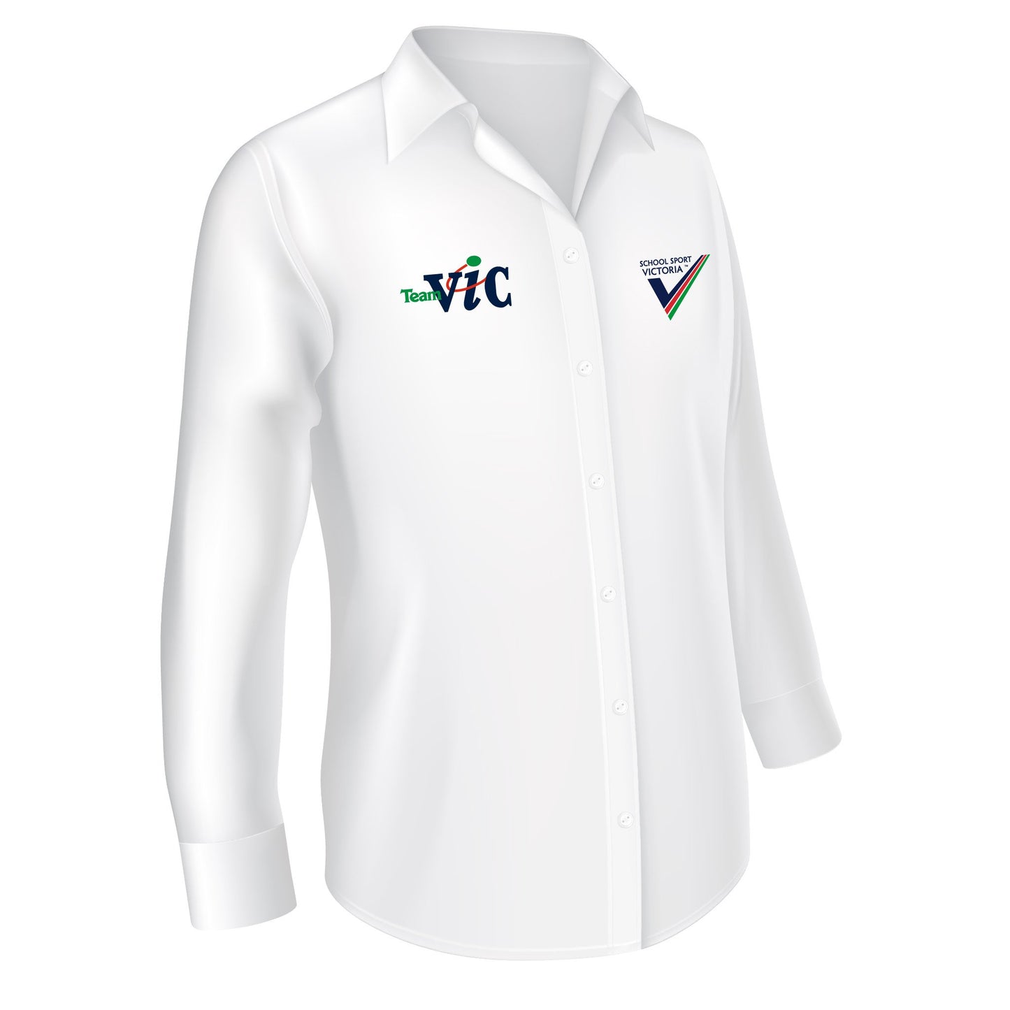 Officials Womens White 3 Quarter Sleeve Shirt