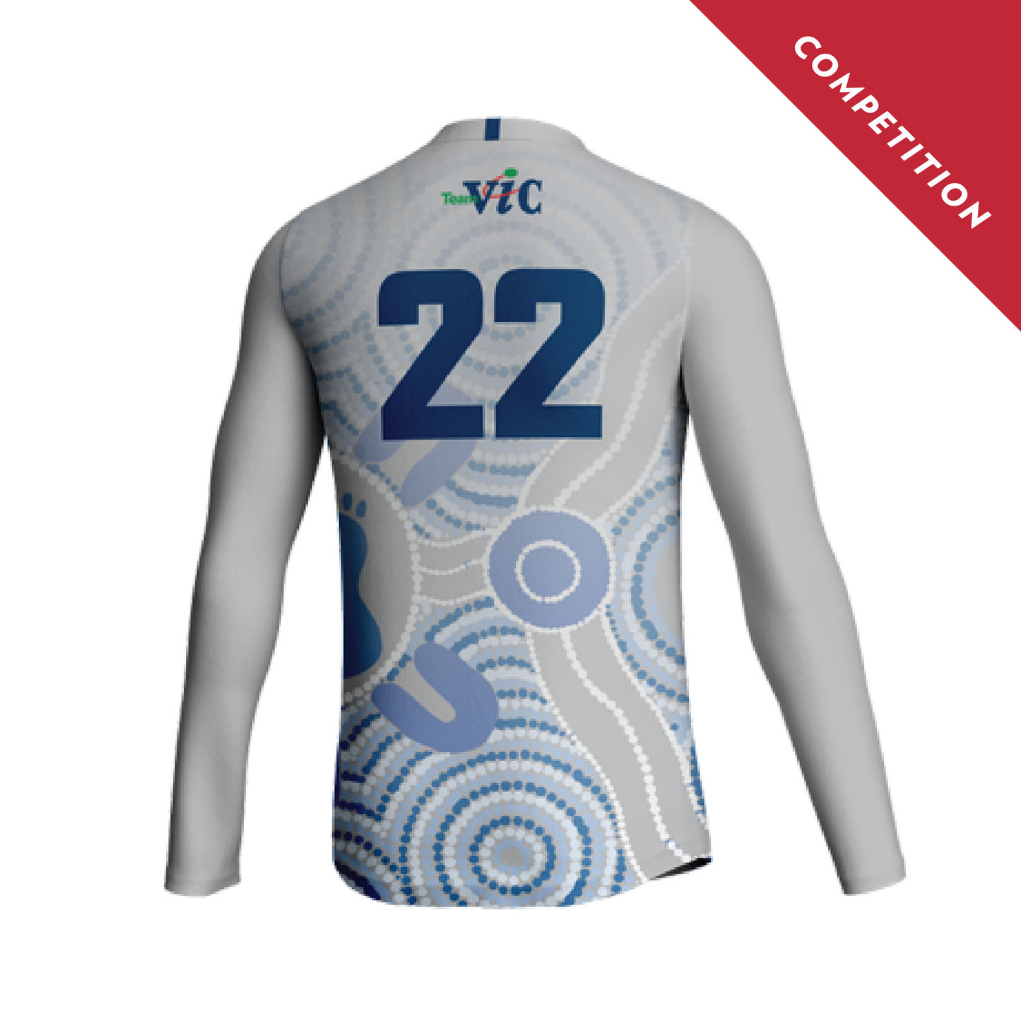 Male AFL Grey Long Sleeve Guernsey (Competition)