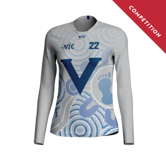 Female AFL Grey Long Sleeve Guernsey (Competition)