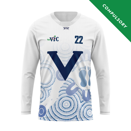 Male AFL White Long Sleeve Guernsey (Competition)