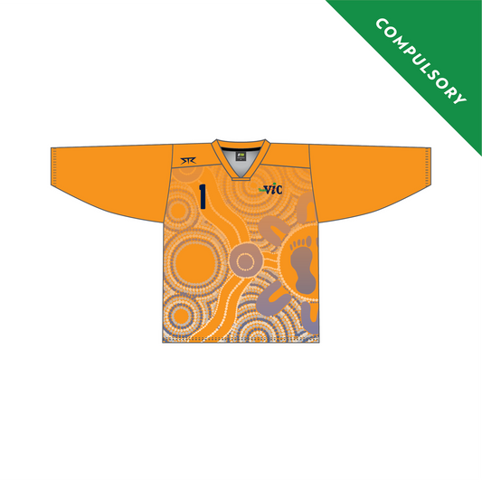 Female Hockey Orange Goalie LS Top (Competition)