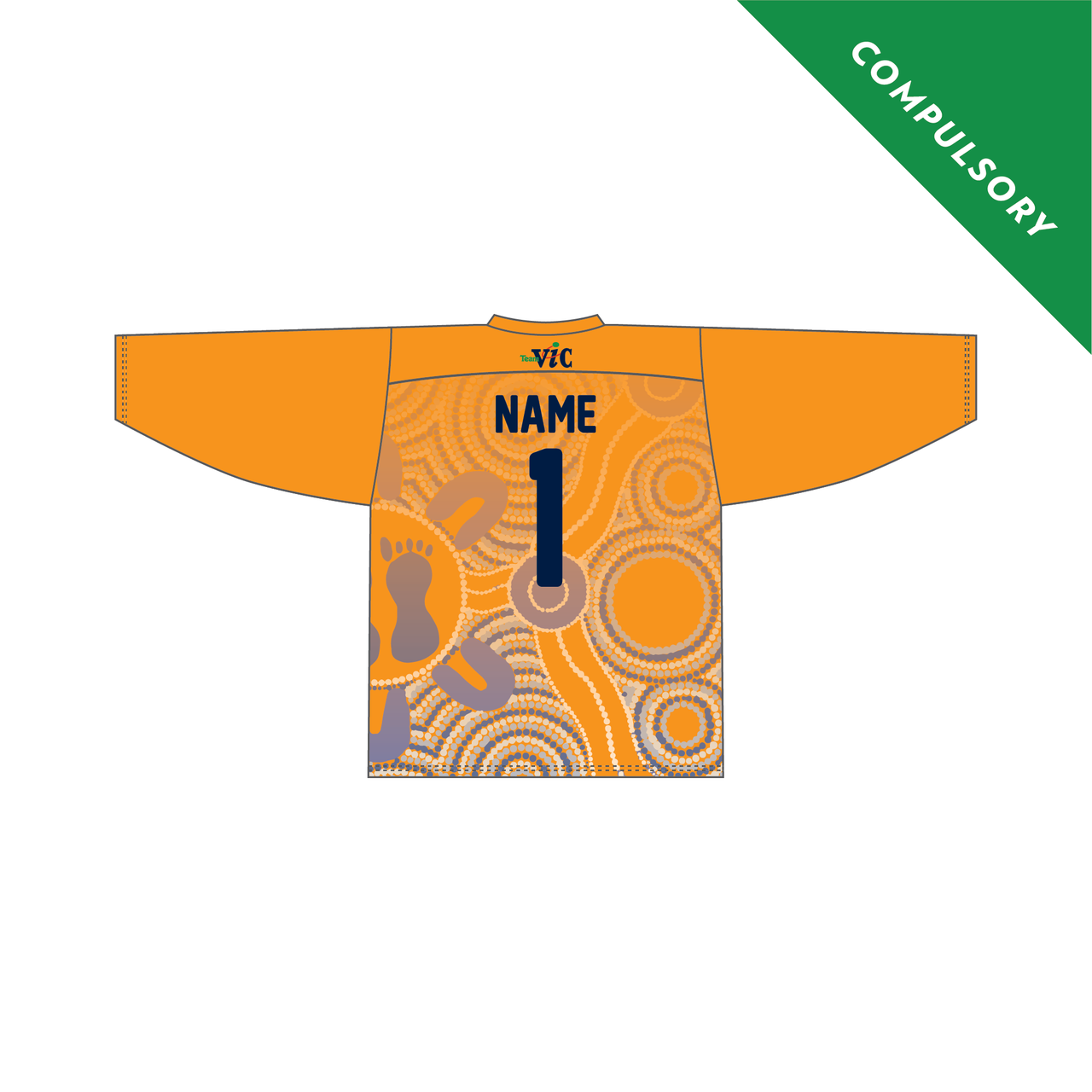 Female Hockey Orange Goalie LS Top (Competition)