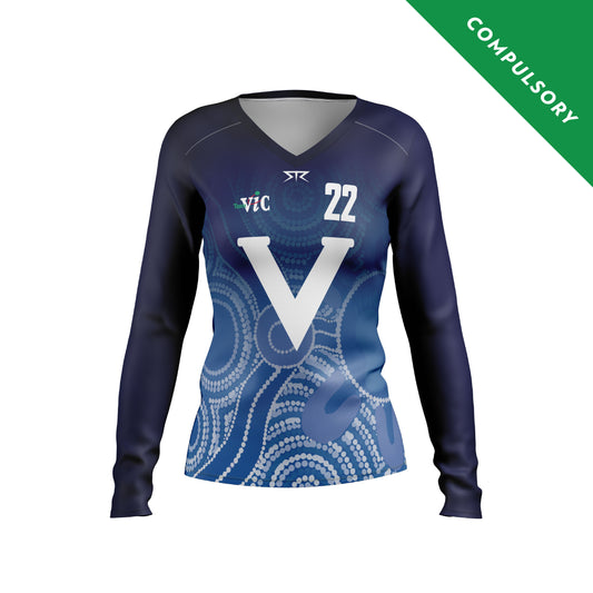 Female AFL Navy Long Sleeve Guernsey (Competition)